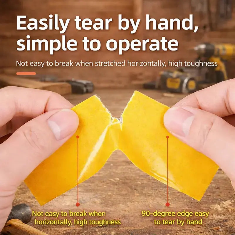 Double Sided Woodworking Multi-purpose Tape w/Yellow Backing 2 In x 33 Ft