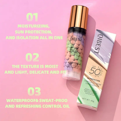 3 In 1Primer for Face Before Makeup,Sunscreen Isolation Cream, SPF 50