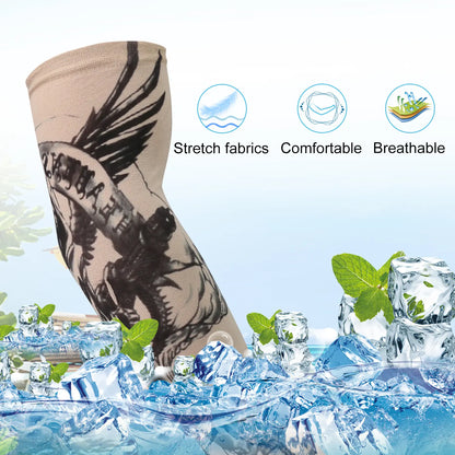 6PCS Ice Silk Tattoo Arm Sleeves