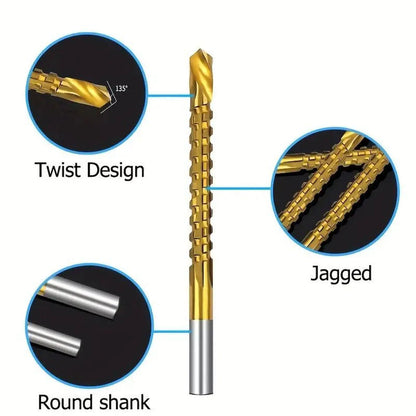 Titanium-Plated High-Speed Steel Drill Bits Set Metalworking & Wood Drilling
