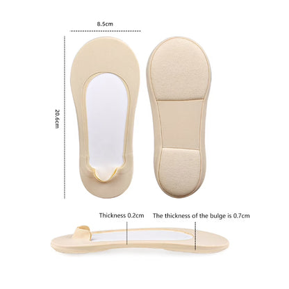 6 Pairs Invisible Boat Socks Cushioned Non Slip Insole