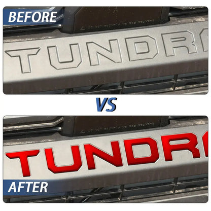 3D Design Raised ABS Plastic Front Grille Letters for 2022-2026 Toyota Tundra