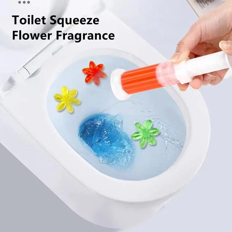 42 Flowers! 3-Tubes Toilet Gel Stamp Box Deodorizing Bathroom Freshener