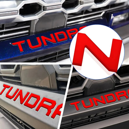 3D Design Raised ABS Plastic Front Grille Letters for 2022-2026 Toyota Tundra