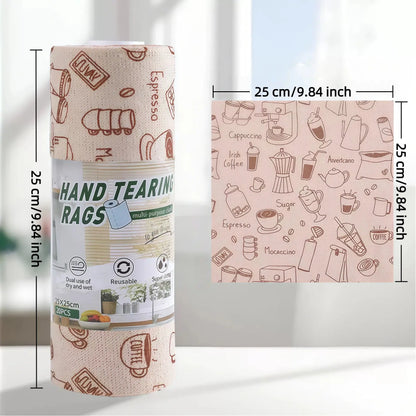 20 Sheets/Roll Disposable Kitchen Cleaning Cloth Roll