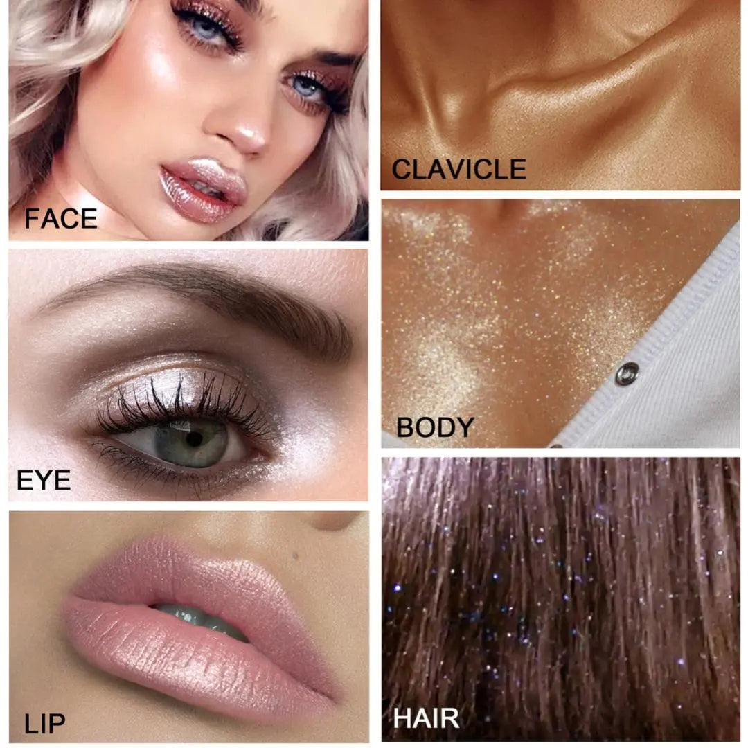 Long Lasting Body Glitter Powders, Highlighter Makeup for Women & Girls