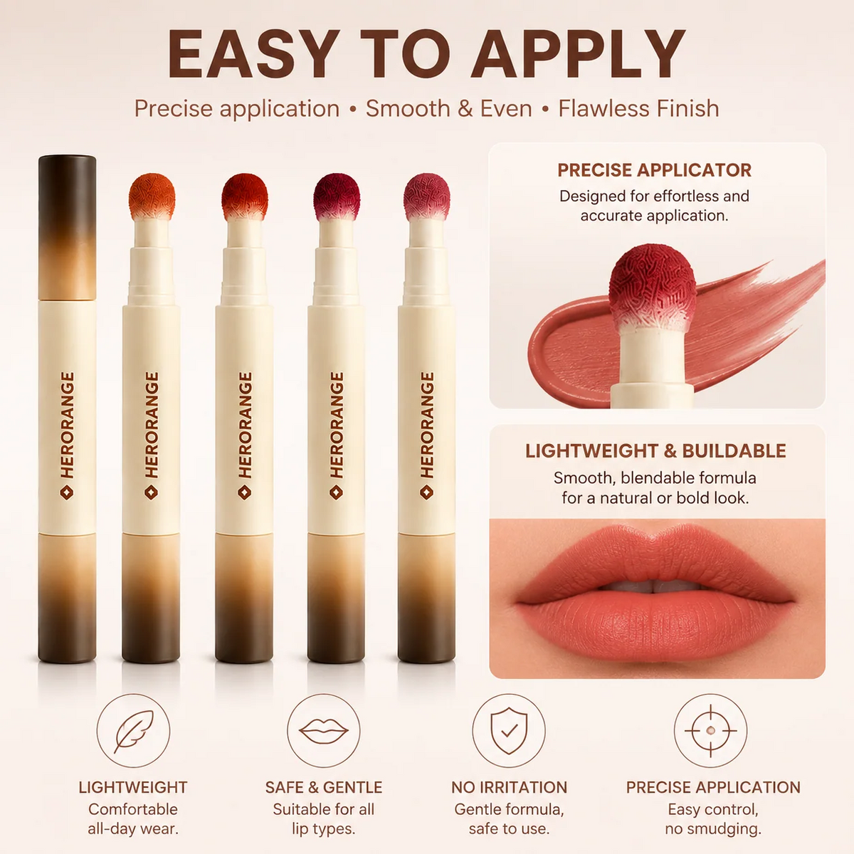 4-Piece Velvet Matte Lip Crayon Set