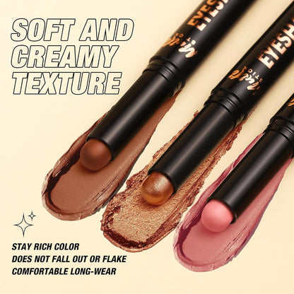8 Color Waterproof Dual- Ended Eyeshadow Stick Set