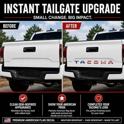 Tacoma Pickup Tailgate Letter Decals