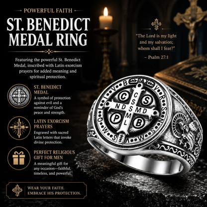 Saint Benedict Exorcism Ring