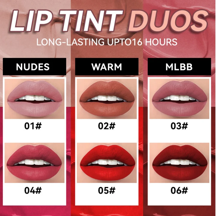 3 Colors Matte Liquid Lipstick Set, Velvet Smooth Nude Lip Gloss