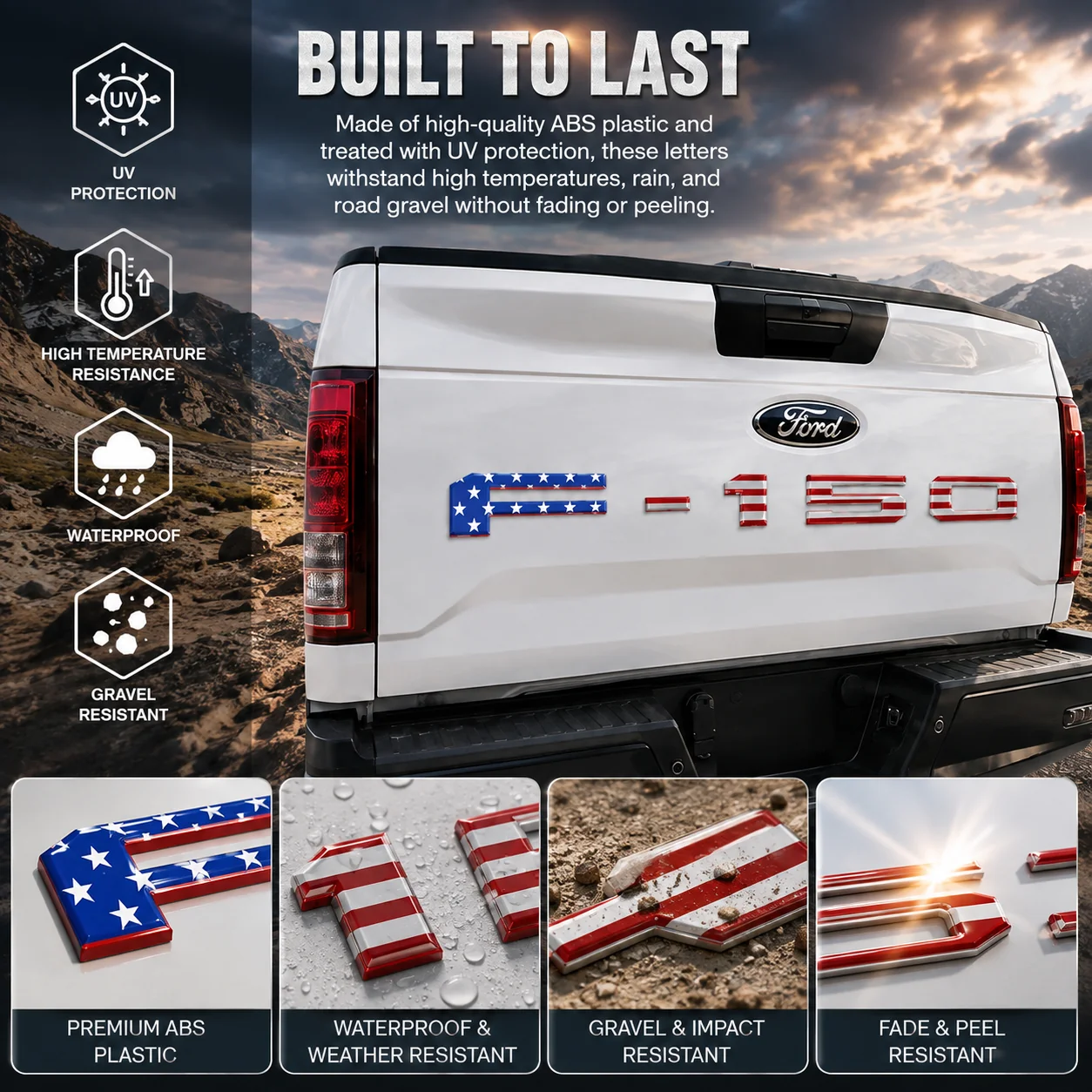 Ford F-150 Pickup Tailgate Letter Decals