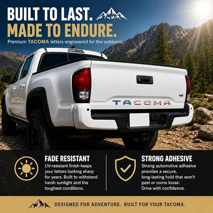 Tacoma Pickup Tailgate Letter Decals