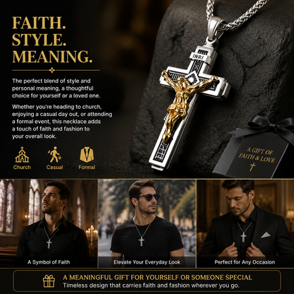 Distinctive Titanium Steel Cross Pendant