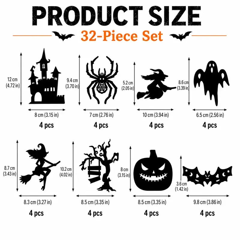 Halloween LED Silhouette Wall Light Stickers