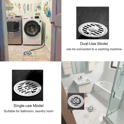 Multi- Purpose Shower Drain, Grate Cover, for Kitchen Balcony Bathroom and Washroom