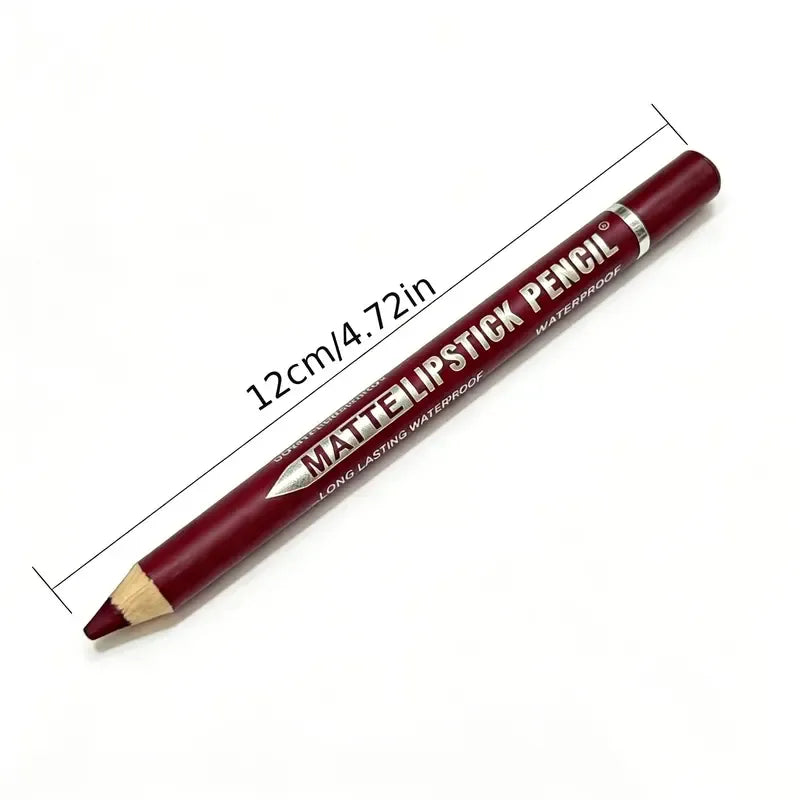 12-Piece Matte Lip Liner Set with Sharpener