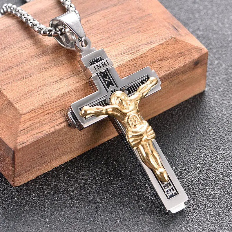 Distinctive Titanium Steel Cross Pendant