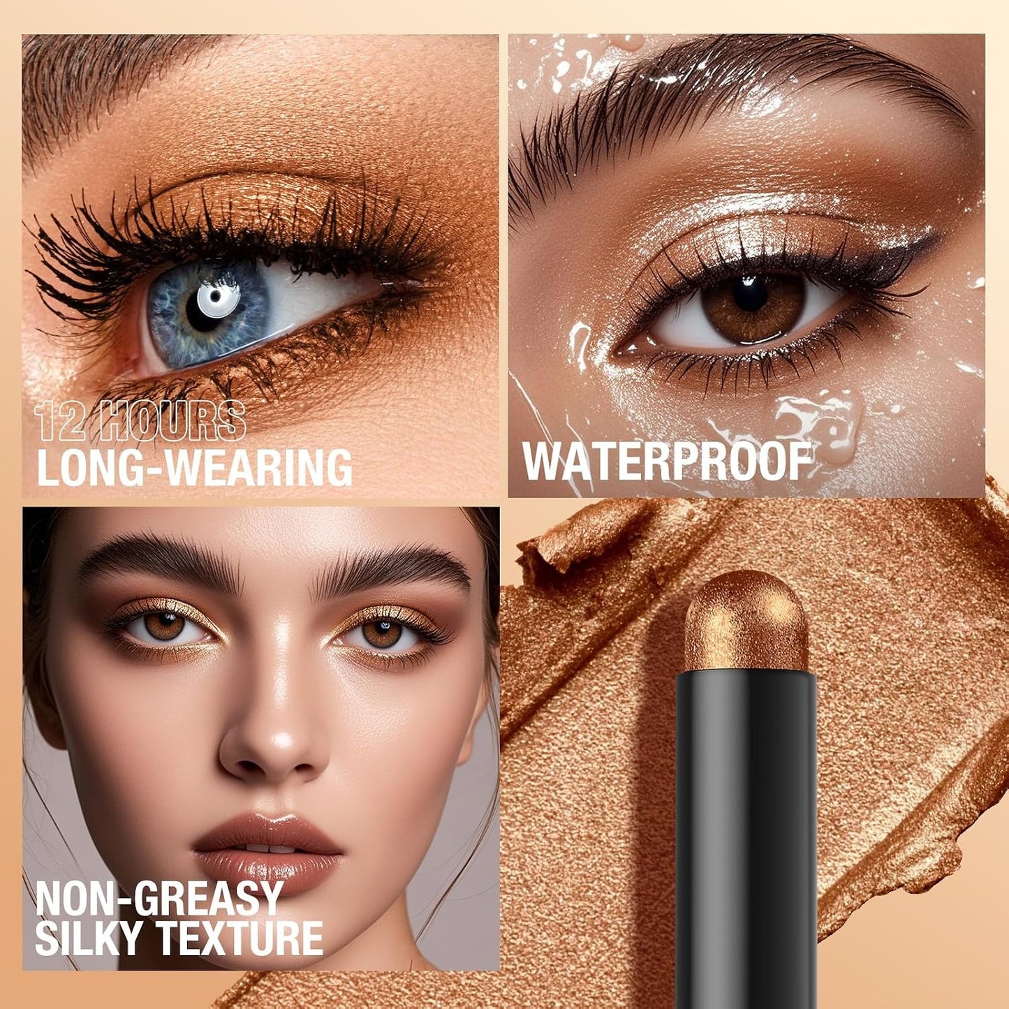 8 Color Waterproof Dual- Ended Eyeshadow Stick Set