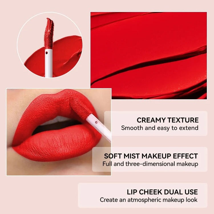 3 Colors Matte Liquid Lipstick Set, Velvet Smooth Nude Lip Gloss