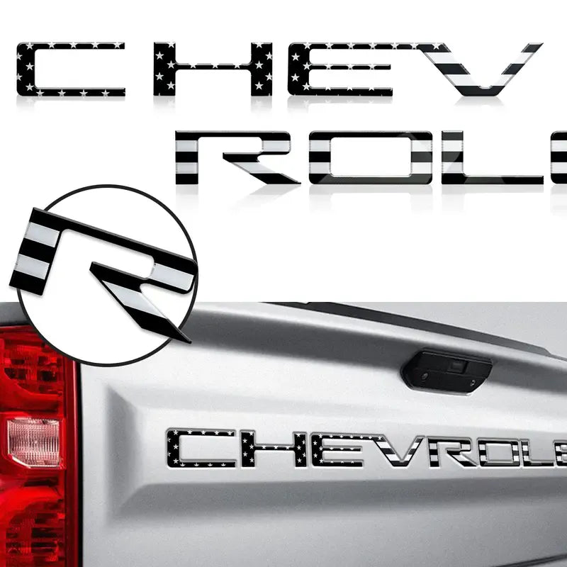 Chevrolet Raised Tailgate Lettering Inserts Decal