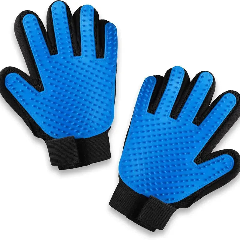 Pet Grooming Gloves, Upgrade Version with Enhanced 255 Silicone Grooming Tips