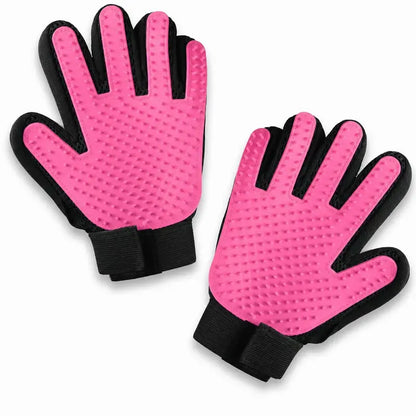 Pet Grooming Gloves, Upgrade Version with Enhanced 255 Silicone Grooming Tips