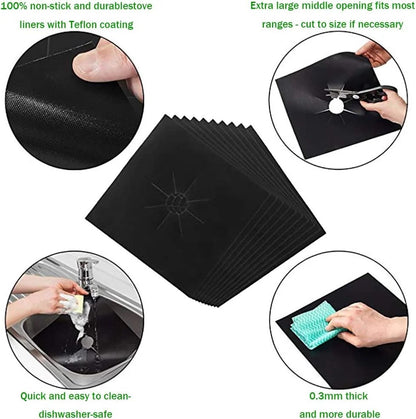 4Pcs Reusable Non-Stick Gas Stove Burner Covers