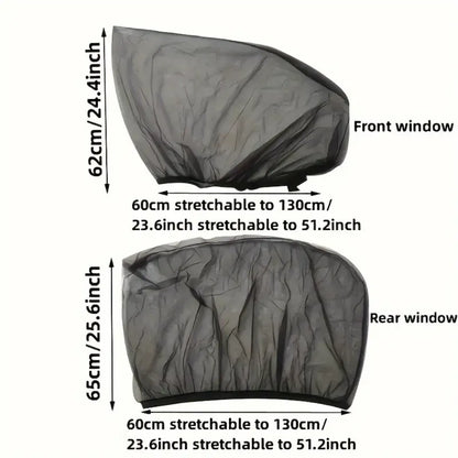 4-Piece Car Window Sunshade Set, Front & Rear Privacy Screens for Car & SUV
