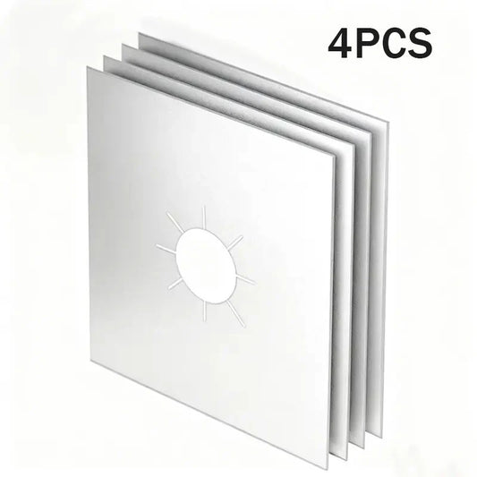 4 Pack Gas Stove Burner Covers – Non-Stick Oil Splash Guard, Easy to Clean