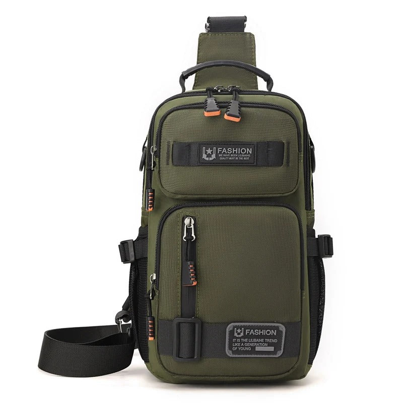 Men's Large Capacity Multi-Pocket Chest Bag
