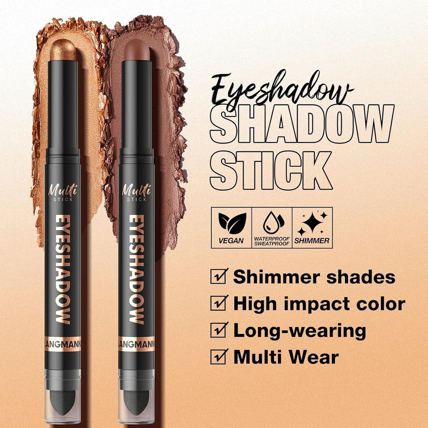 8 Color Waterproof Dual- Ended Eyeshadow Stick Set