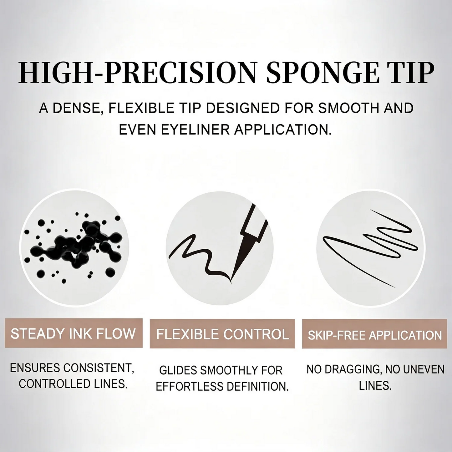 2-in-1 Waterproof Liquid Eyeliner Pencil with Correction Pen