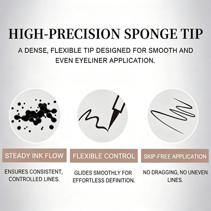 2-in-1 Waterproof Liquid Eyeliner Pencil with Correction Pen