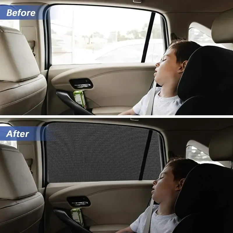 4-Piece Car Window Sunshade Set, Front & Rear Privacy Screens for Car & SUV