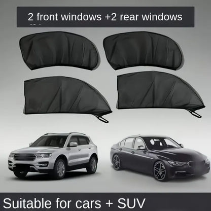 4-Piece Car Window Sunshade Set, Front & Rear Privacy Screens for Car & SUV