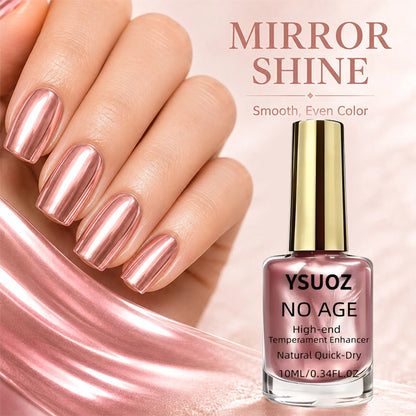 New Rose Gold Metallic Mirror-finish Nail Polish- Quick-drying, Long- lasting, High-shine