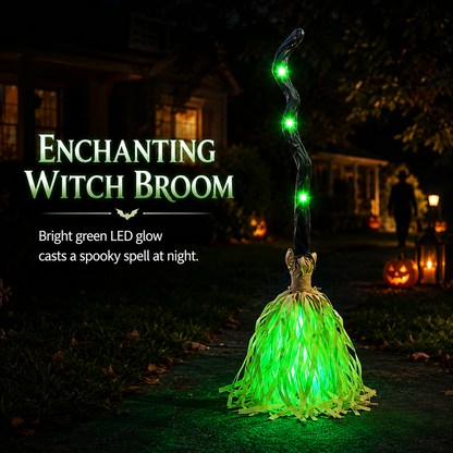 Magic Halloween Animated Moving WitchBroom Light-Sound-Motion