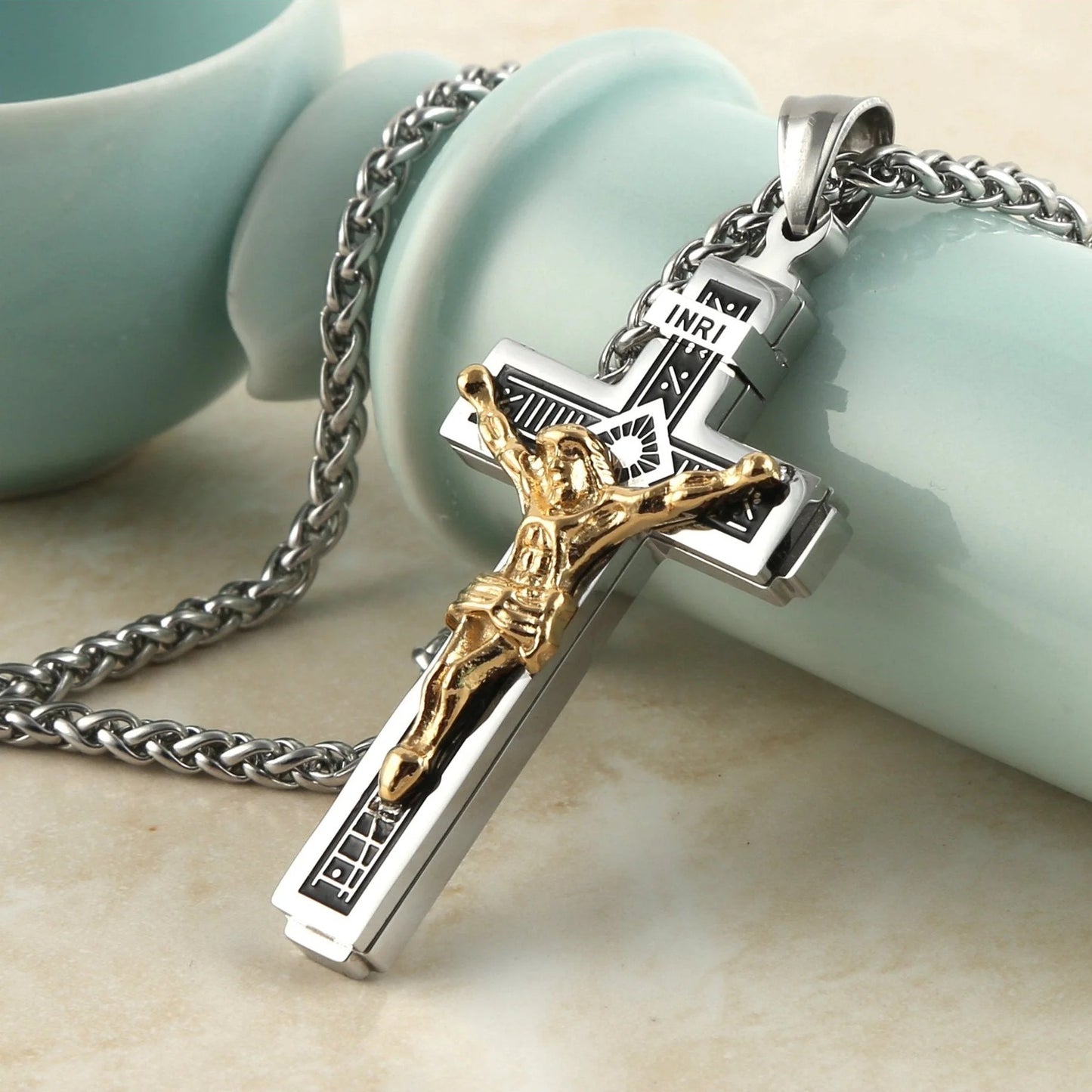 Distinctive Titanium Steel Cross Pendant
