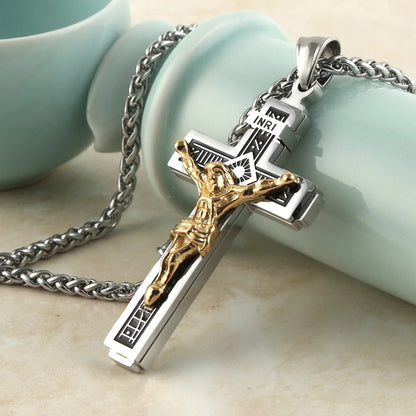 Distinctive Titanium Steel Cross Pendant