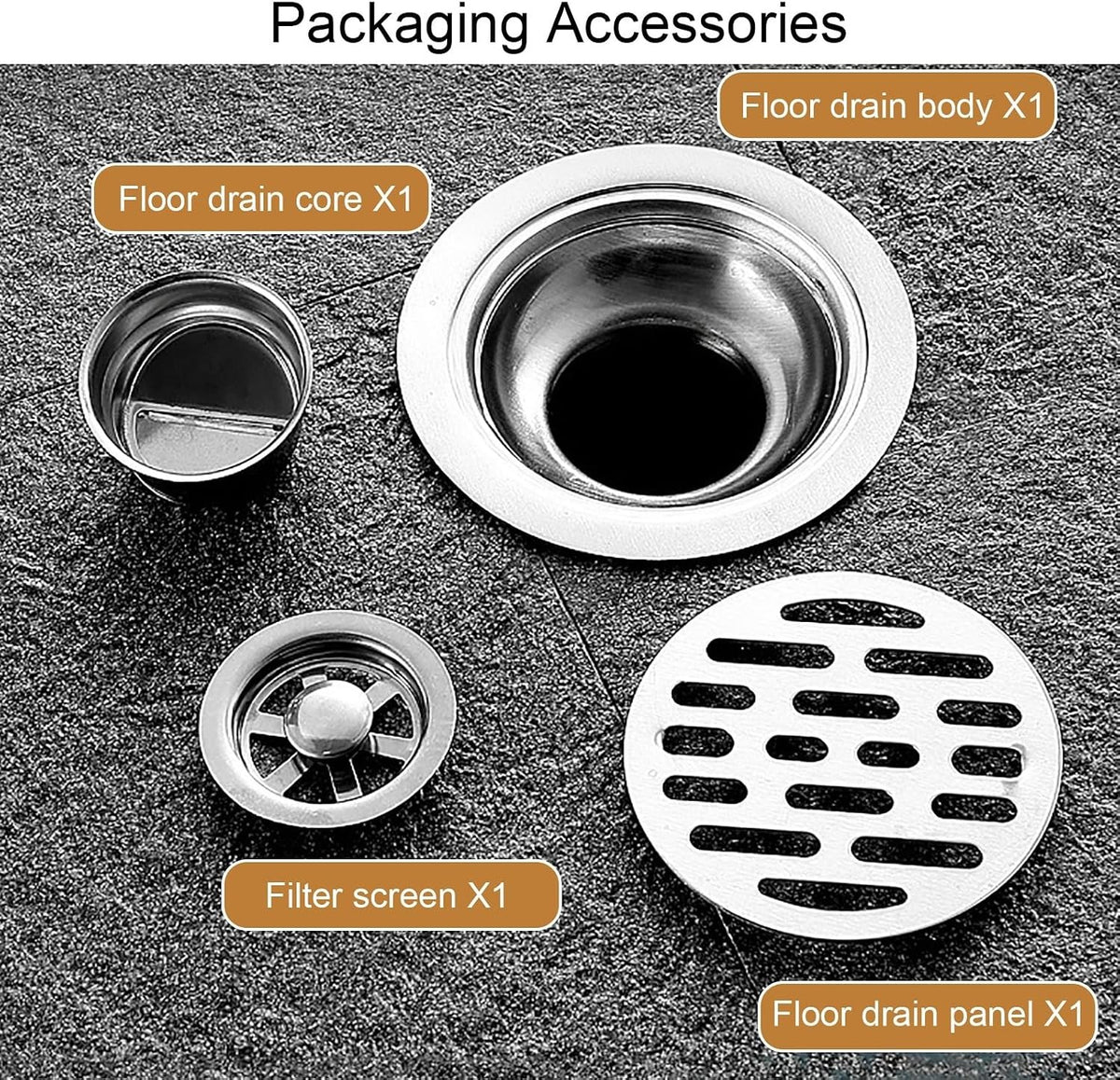 Multi- Purpose Shower Drain, Grate Cover, for Kitchen Balcony Bathroom and Washroom