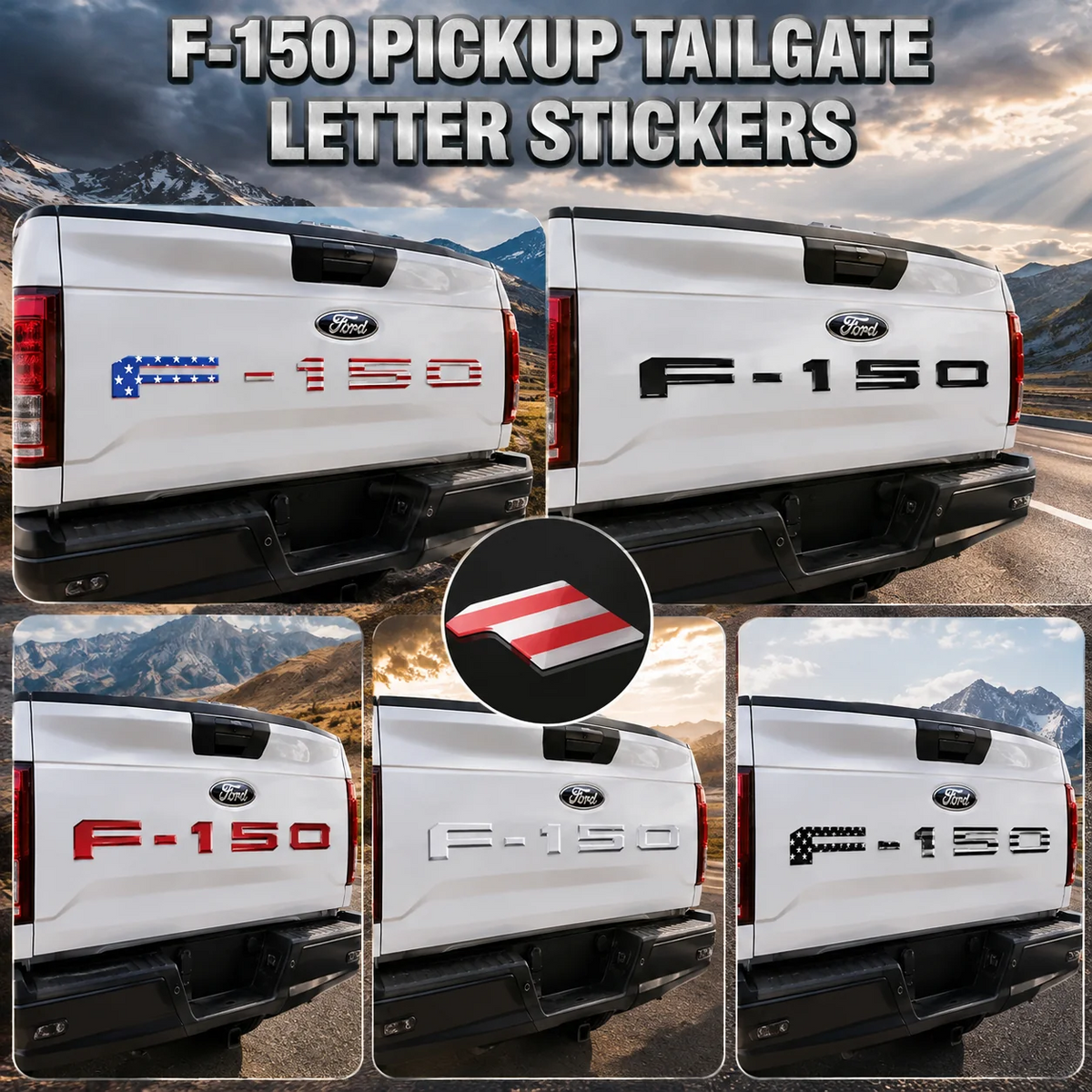 New Ford F-150 Pickup Tailgate Letter Decals