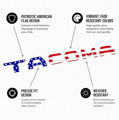 Tacoma Pickup Tailgate Letter Decals