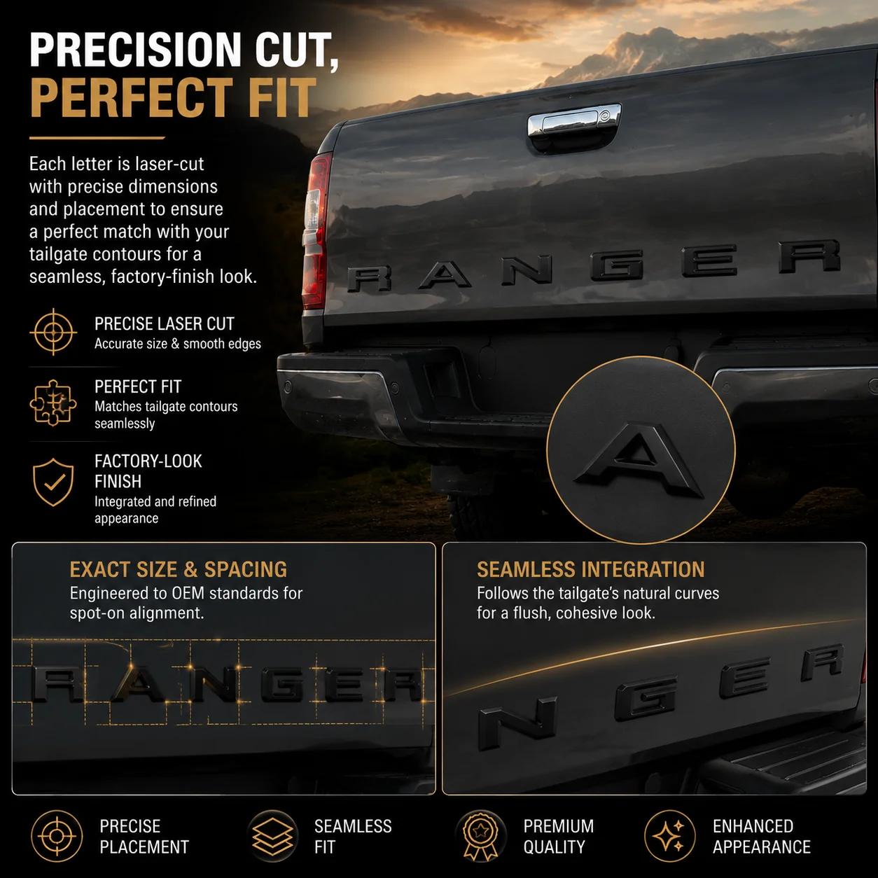 Ford Ranger Tailgate Lettering Kit
