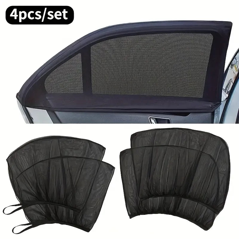 4-Piece Car Window Sunshade Set, Front & Rear Privacy Screens for Car & SUV