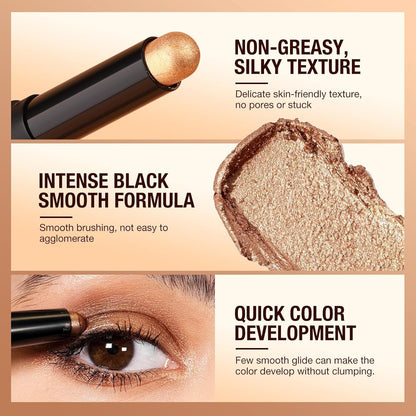 8 Color Waterproof Dual- Ended Eyeshadow Stick Set