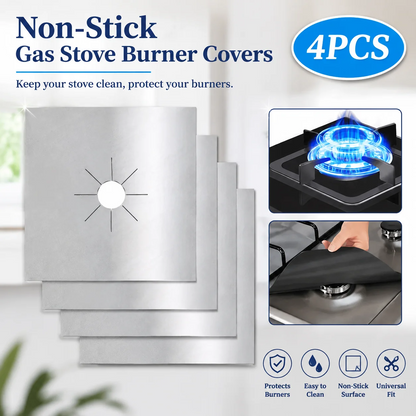 4Pcs Reusable Non-Stick Gas Stove Burner Covers