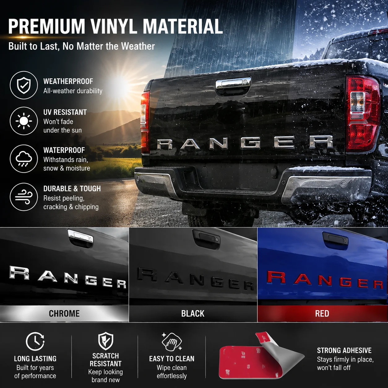 Ford Ranger Tailgate Lettering Kit