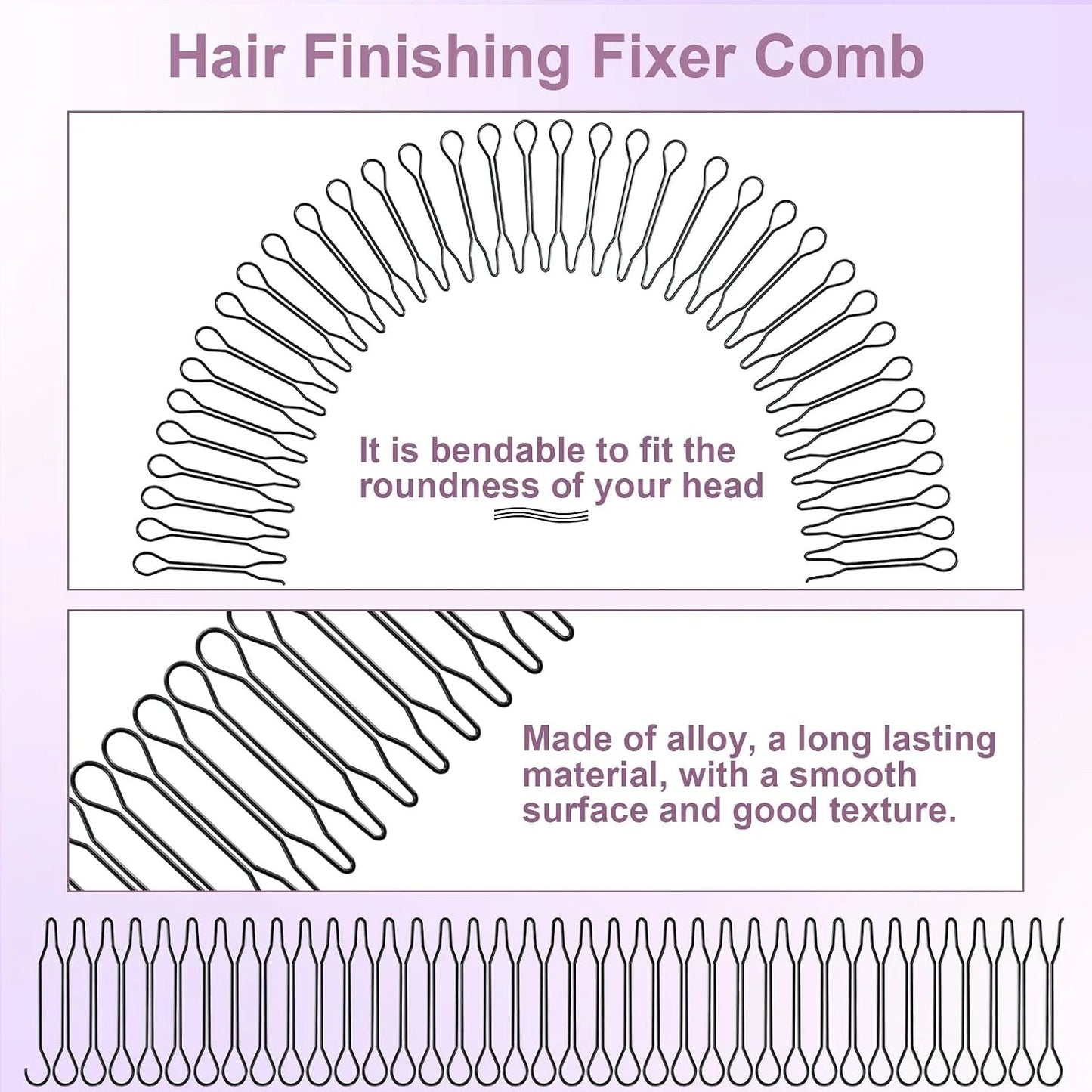 6PCS Hair Finishing Fixer Waver Comb