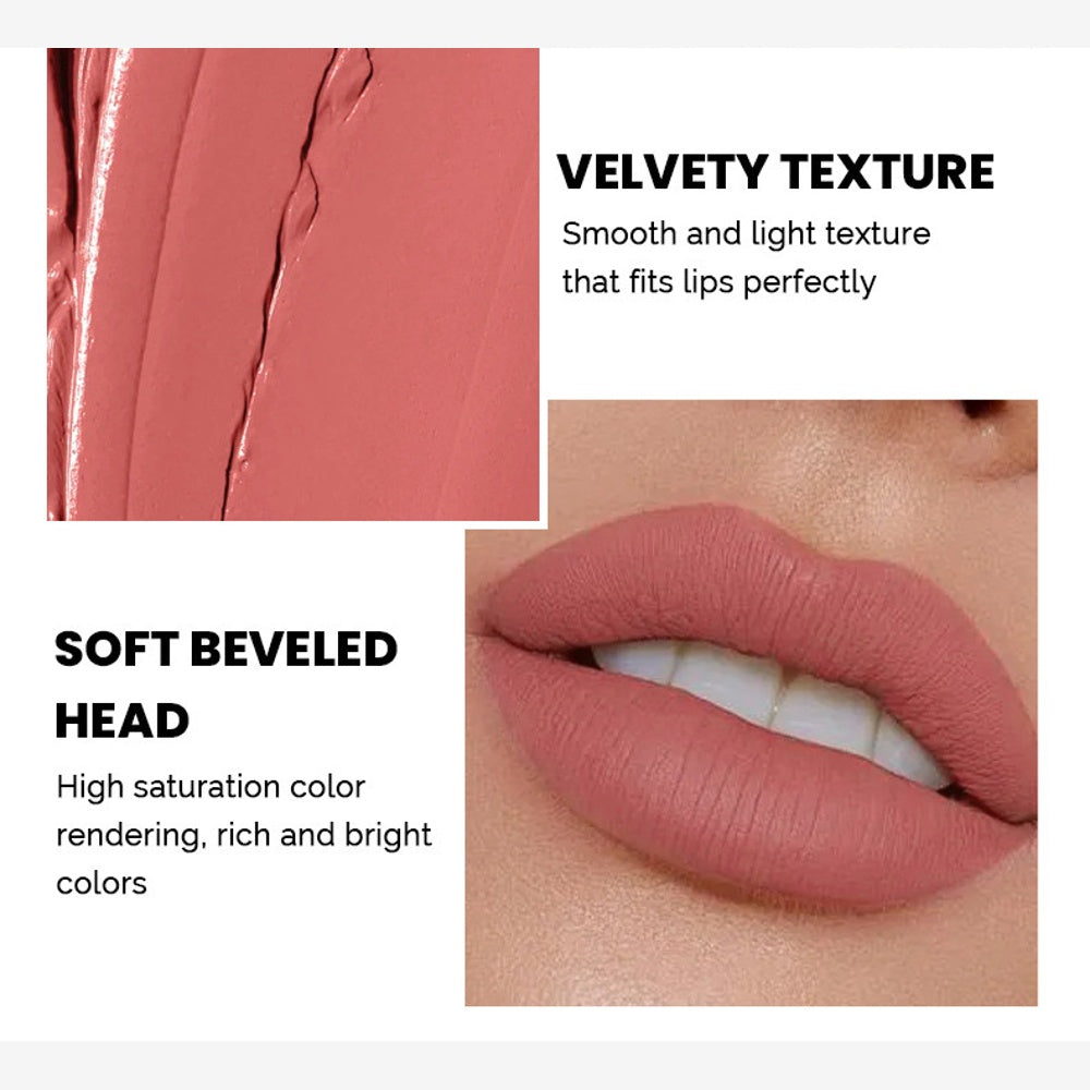 12-Color Book Lip Gloss Set Hot-Selling Matte Pearl Non-Stick Cup Lip Glaze